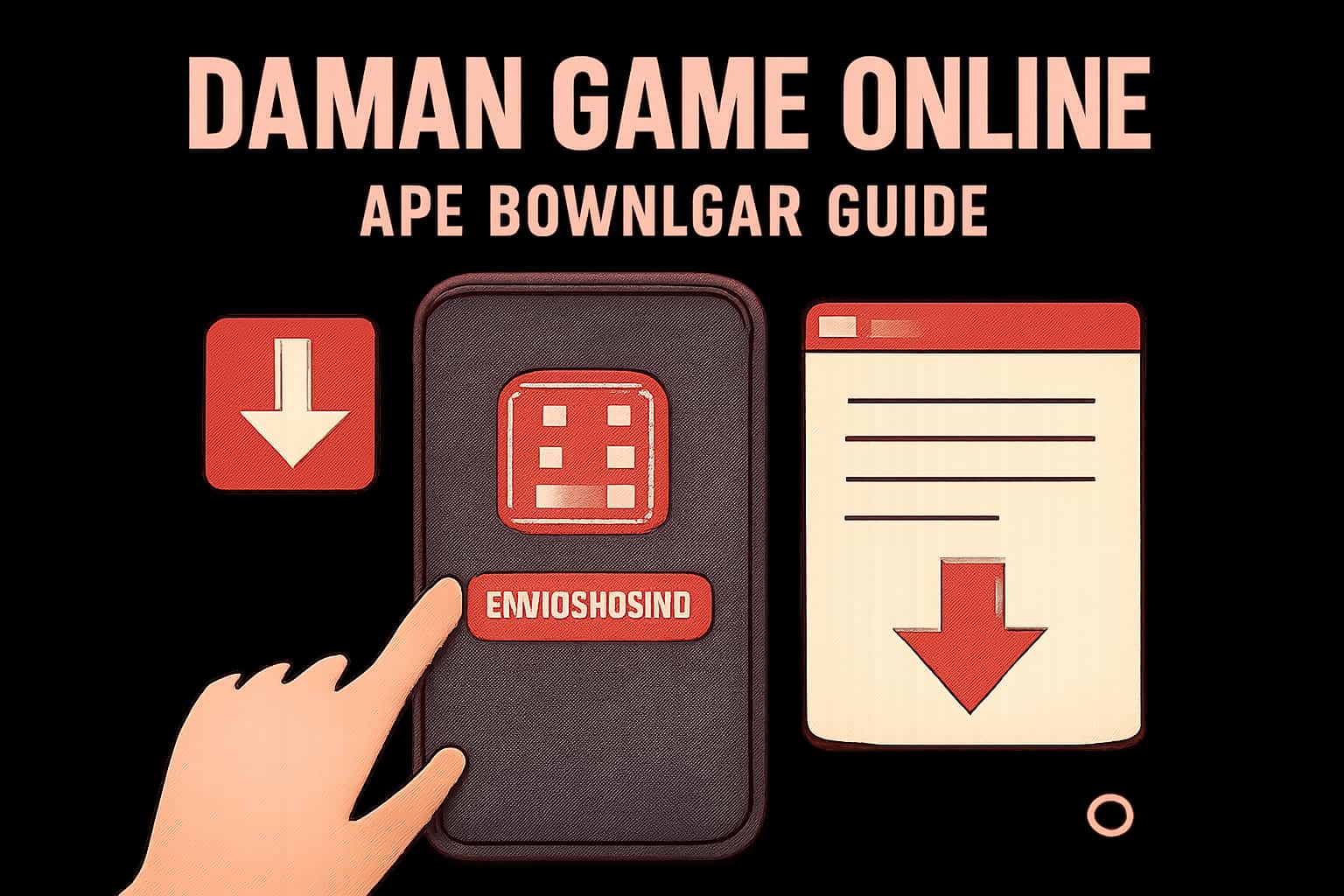 An informational graphic showcasing the Daman Game Online App Download Guide with emphasis on digital installation.
