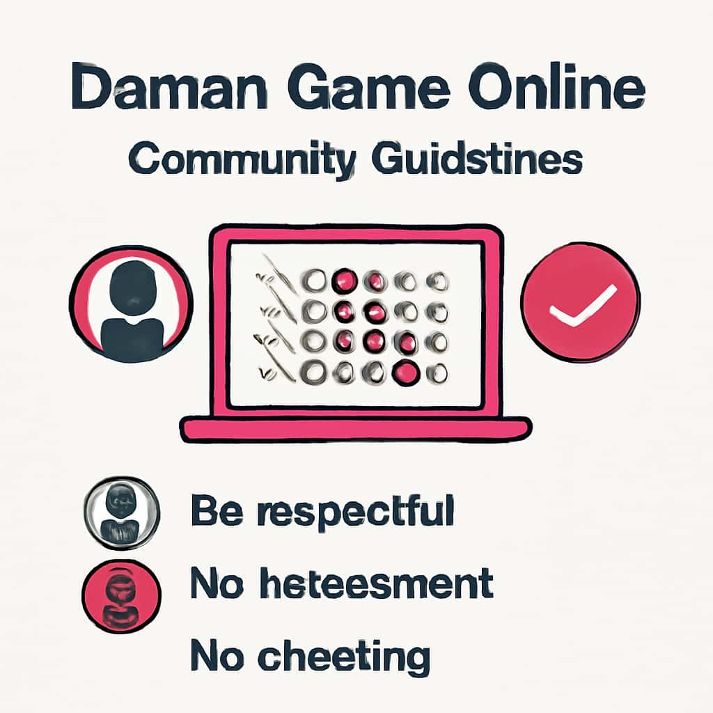 An educational illustration highlighting the Community Guidelines for Daman Game Online.