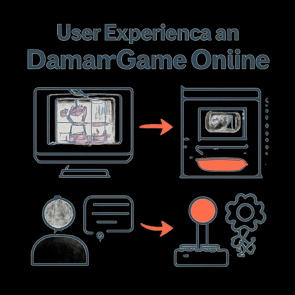 Diagram illustrating user experience aspects of Daman Game Online.