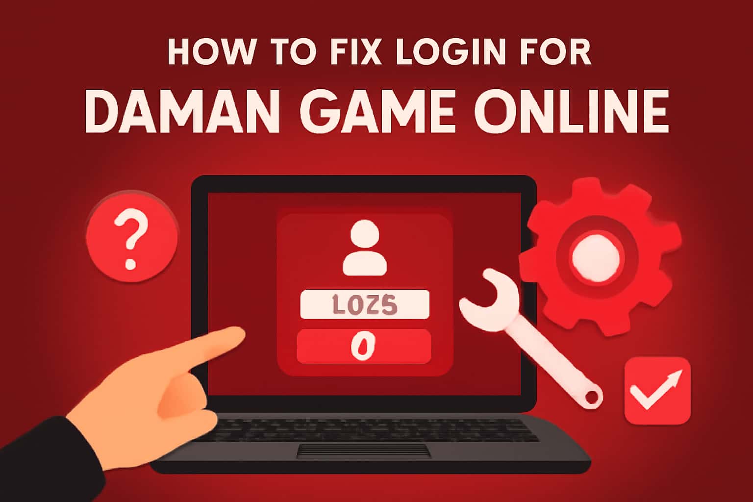 Informational scene regarding login issues for Daman Game Online.