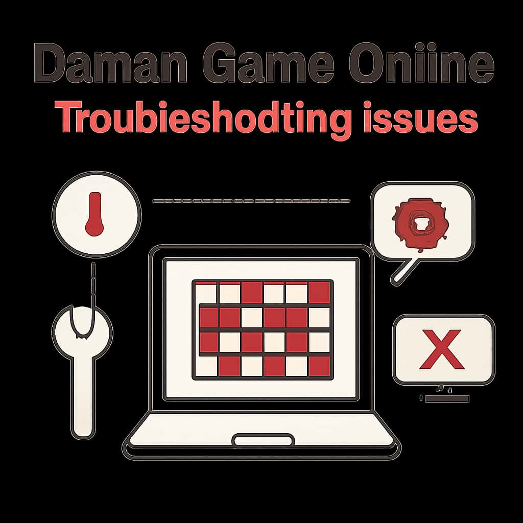 Diagram illustrating troubleshooting steps for Daman Game Online.